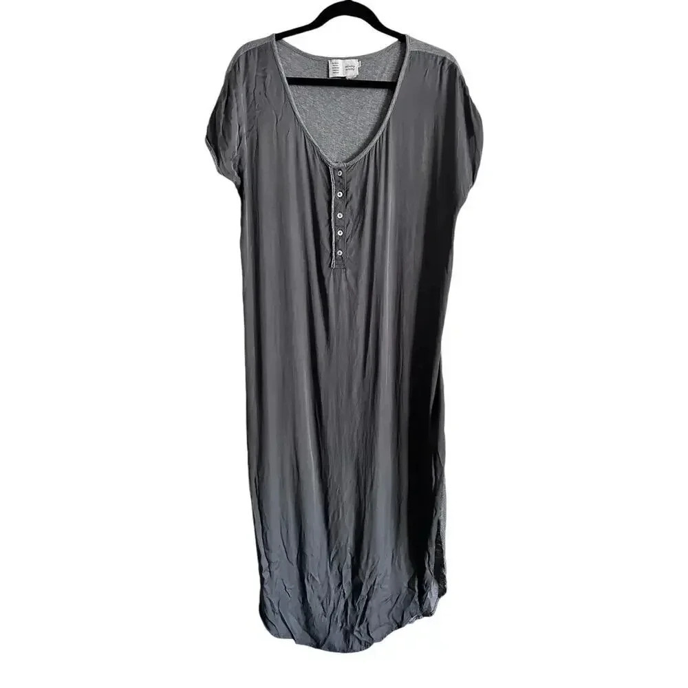 Saturday Sunday Gray 100% Viscose Maxi Dress Size Medium